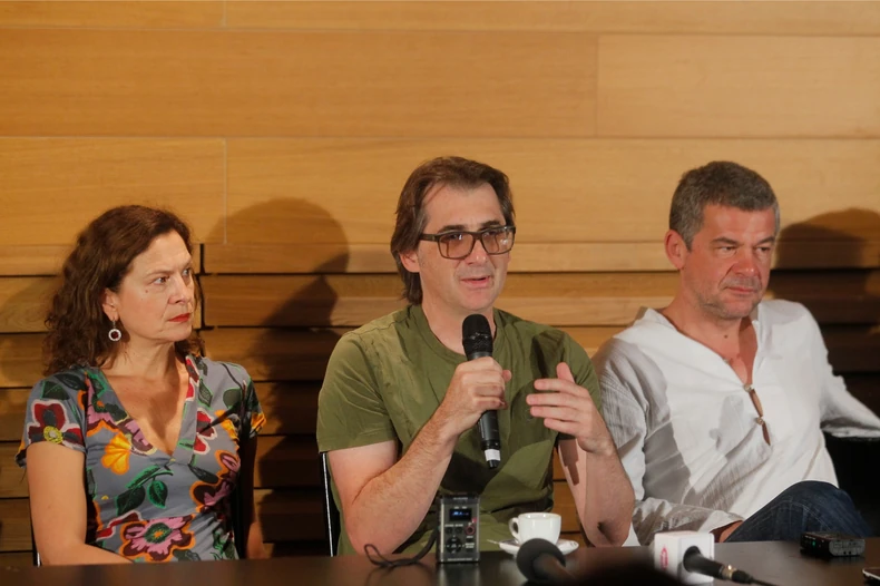 Jasna Đuričić, Aleksandar Popovski i Nebojša Glogovac na današnjoj konferenciji za medije u JDP