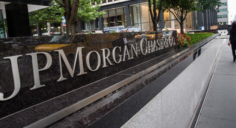 Wall Street heavyweights including JPMorgan were scheduled to report earnings on Friday.Andrew Burton/Getty Images