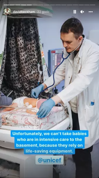 Lekarka z Ukrainy pokazuje pracę w szpitalu na Instagramie Davida Beckhama