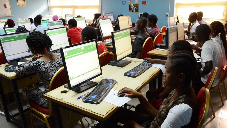 UTME candidates writing exam at CBT centres