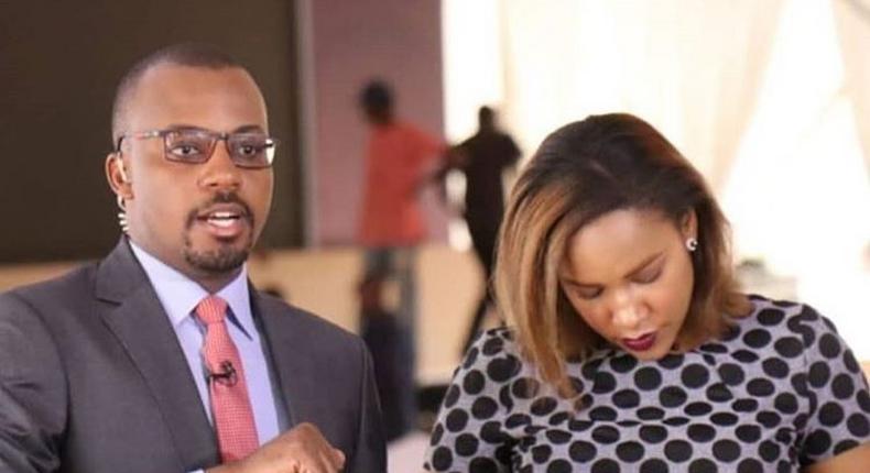 NTV News anchors Edmond Nyabola and Olive Burrows. NTV News anchor forced to apologize after leaving halfway the 9PM bulletin