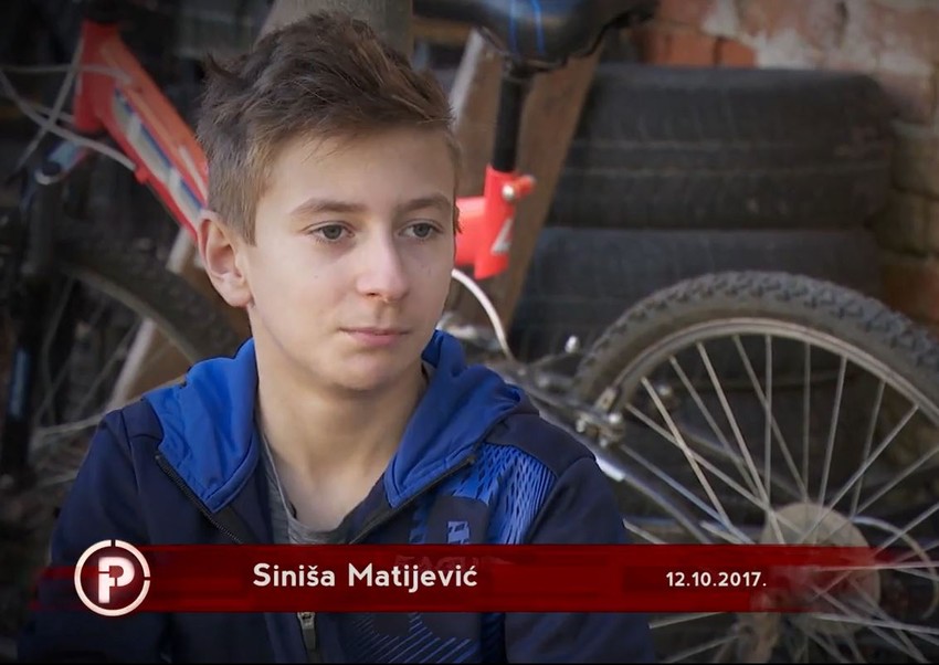 Siniša Matijević kao dečak