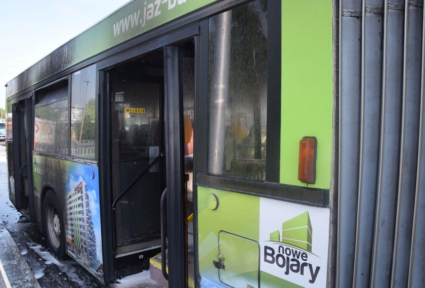 Pożar autobusu w Białymstoku. W środku było 50 osób