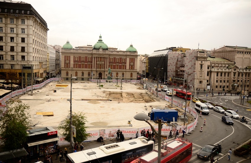 Trg republike tokom rekonstrukcije