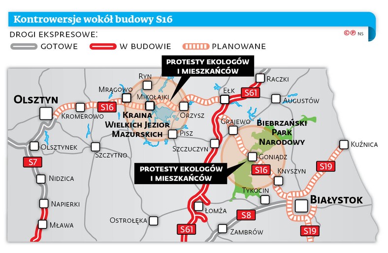 Kontrowersje wokół budowy S16