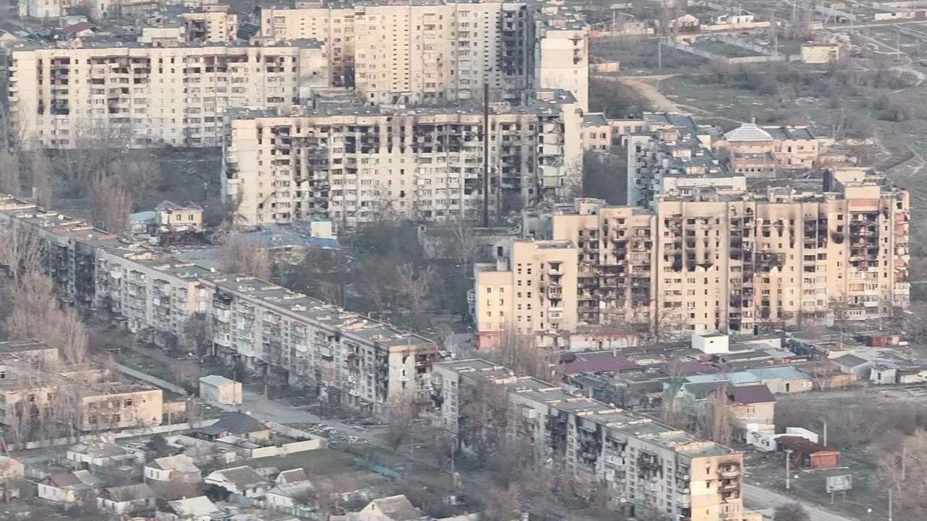 Mesto Olešky v okupovanej časti Chersonskej oblasti.
