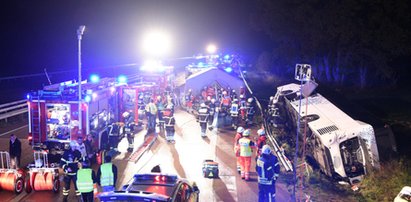 Wypadek polskiego autobusu w Niemczech. Wiele osób rannych