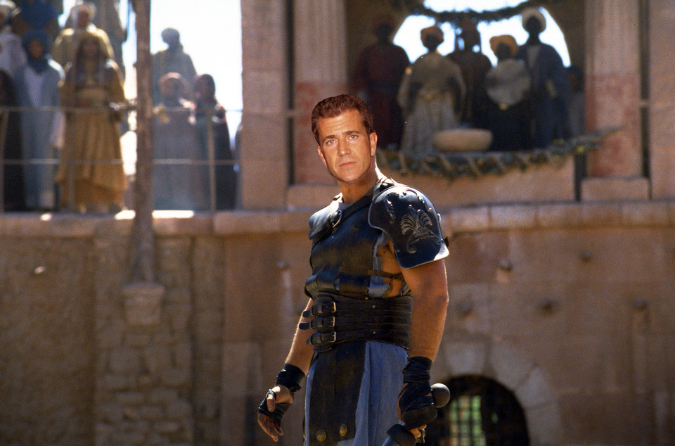 Mel Gibson jako "Gladiator"