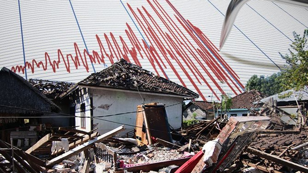 Zemljotres, ilustracija