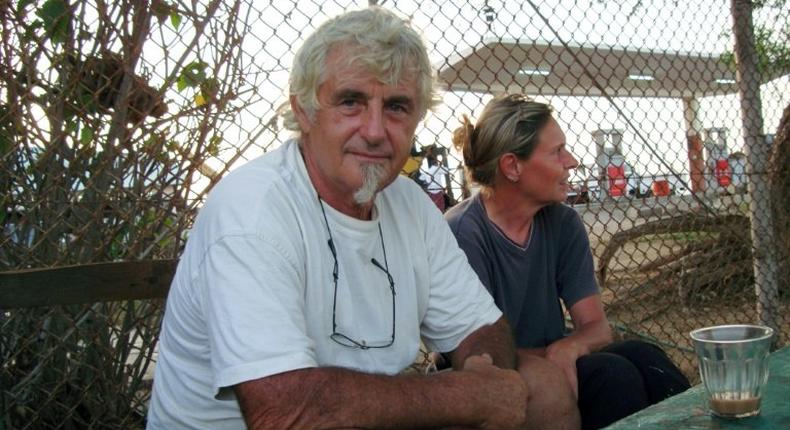German nationals Jurgen Kantner and his wife Sabine Merz pictured in Berbera, Somalia on May 5, 2009