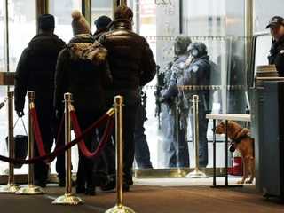 Security at Trump Tower in the lead up to the inauguration of US President-elect Donald Trump