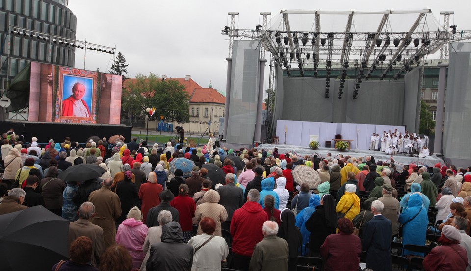 WARSZAWA PLAC PIŁSUDSKIEGO TRANSMISJA Z WATYKANU