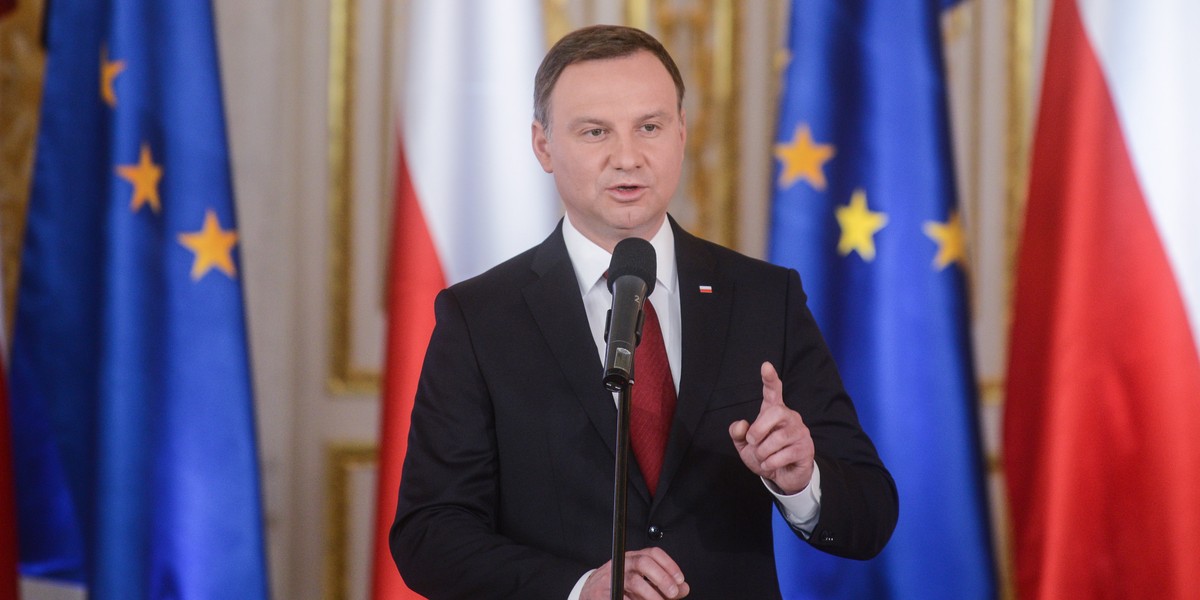 Warszawa, 23.06.2016. Prezydent Andrzej Duda, podczas uroczystości 25-lecia Demokratycznego Prawa Wyborczego i Organów Wyborczych w Polsce