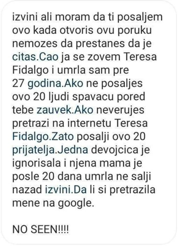 Bizarna poruka - Teresa Fidalgo