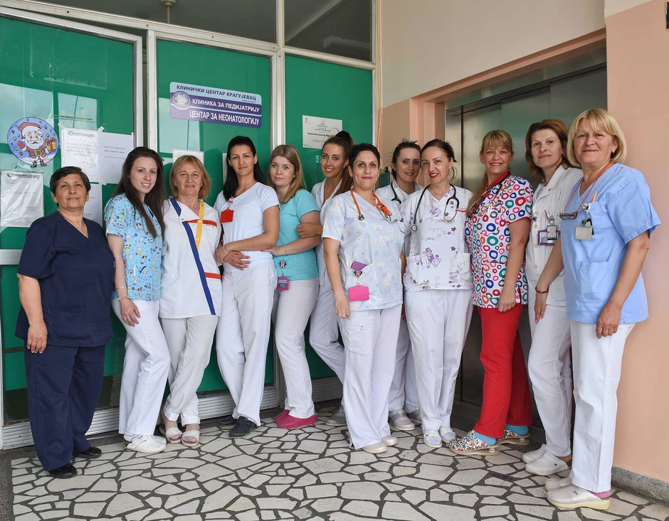 Deo medicinskog osoblja Kliničkog centra Kragujevac koje je bilo uz Vuka