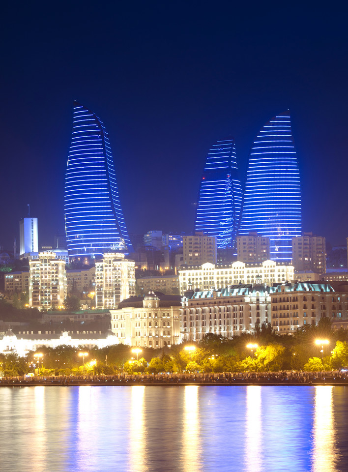 Flame Towers w Baku (Azerbejdżan)