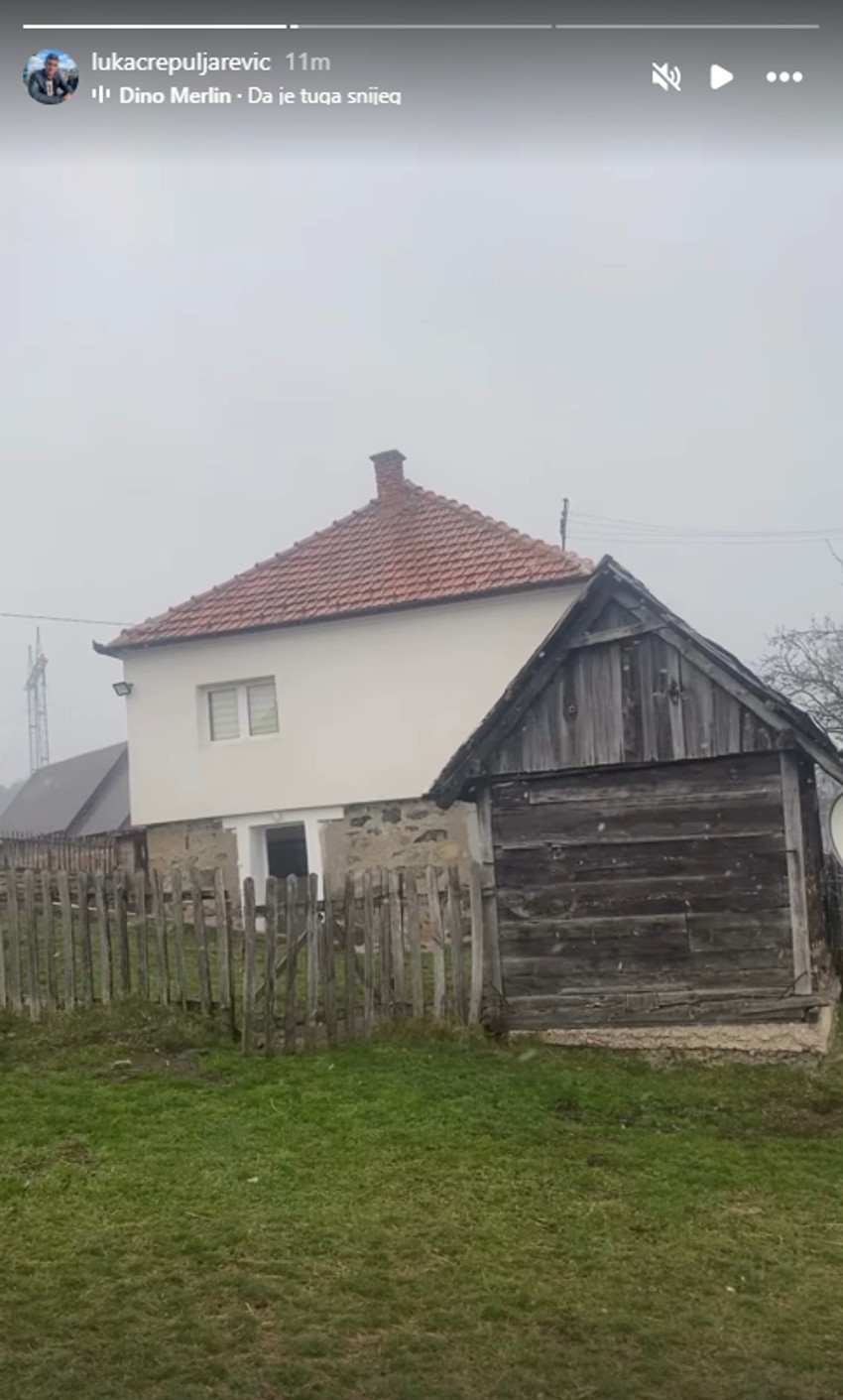 Počeo sneg u selu u kojem živi Luka Crepuljarević