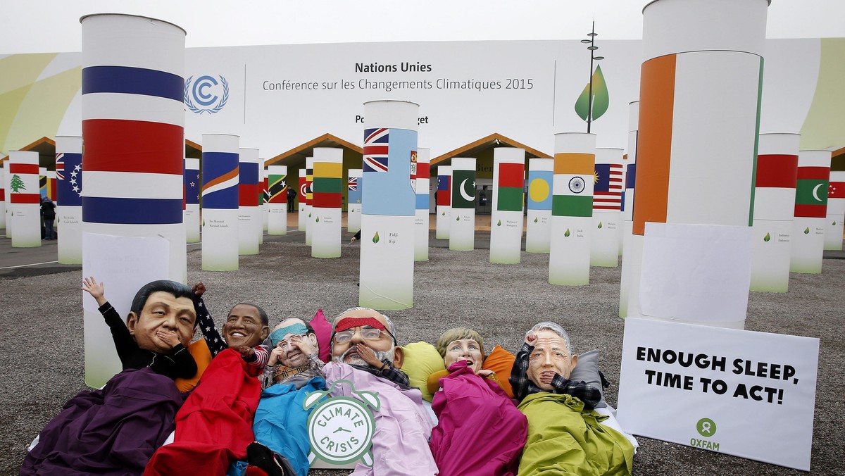 COP21 Climate Change Conference - Big Heads protest