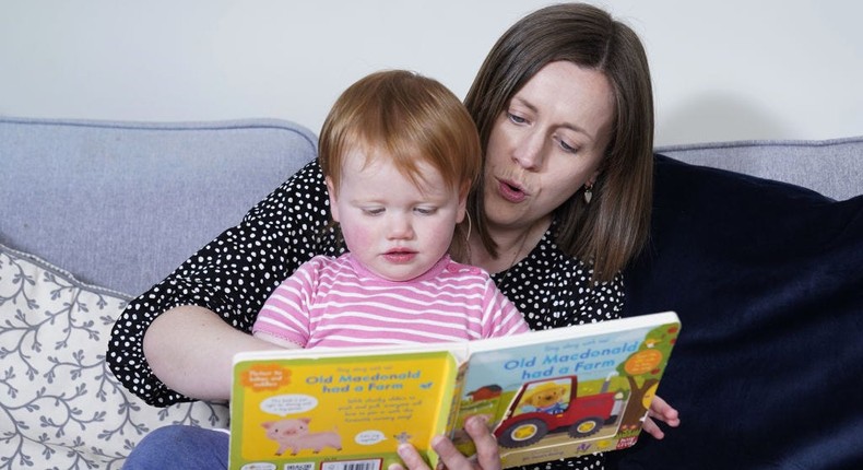 Opal Sandy was born deaf but can now hear her mom telling her a story after a revolutionary new gene therapy treatment.Andrew Matthews - PA Images/Getty Images