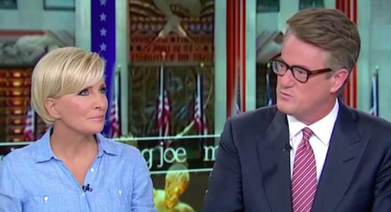 Joe Scarborough and Mika Brzezinski on Morning Joe.