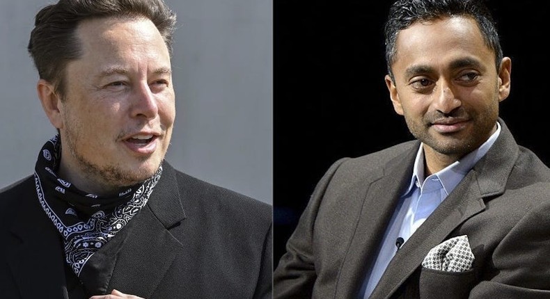 Elon Musk and Chamath Palihapitiya