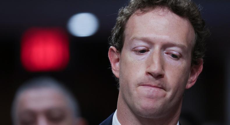 Mark Zuckerberg was interrogated at the senate hearing Wednesday. Alex Wong