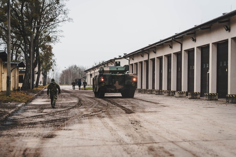Borsuk w bazie 15. Giżyckiej Brygady Zmechanizowanej im. Zawiszy Czarnego