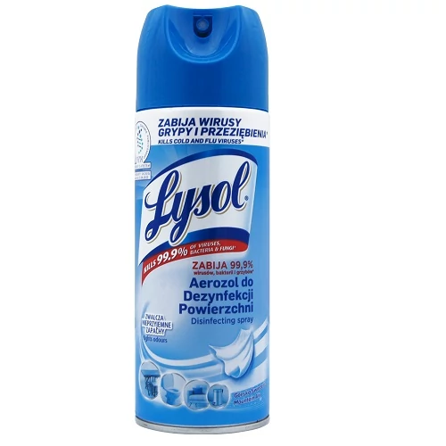 Lysol aerozol do dezynfekcji powierzchni i płyn do dezynfekcji prania opinie