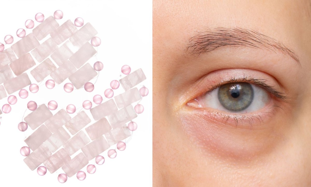 Pielęgnacyjna biżuteria: te płatki pod oczy z różowego kwarcu redukują obrzęki i odprężają mięśnie twarzy [trzymaj w lodówce]