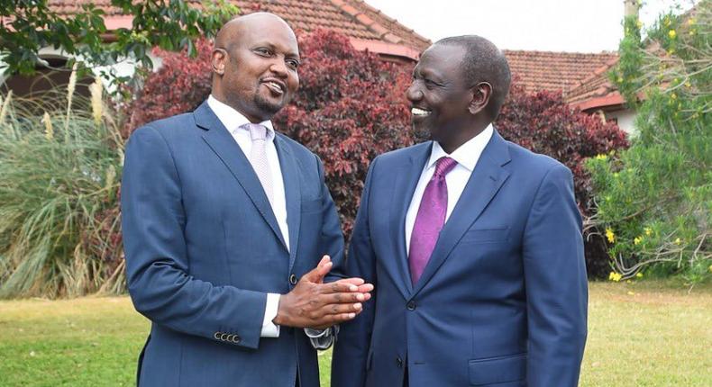 Moses Kuria and Deputy President William Ruto (Twitter)