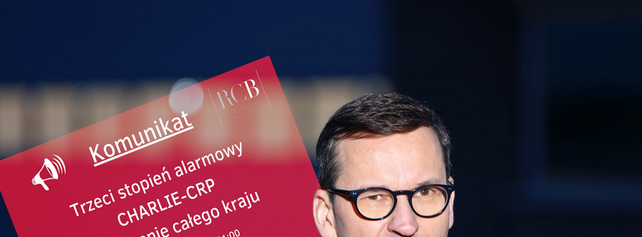 Premier Mateusz Morawiecki wprowadził w Polsce trzeci stopień alarmowy CRP (CHARLIE) w poniedziałek wieczorem. Będzie obowiązywał co najmniej do 4 marca 2022 r., choć wszystko zależy od rozwoju sytuacji na Ukrainie