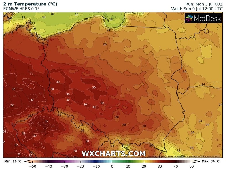 Od zachodu zacznie się do nas wlewać upał