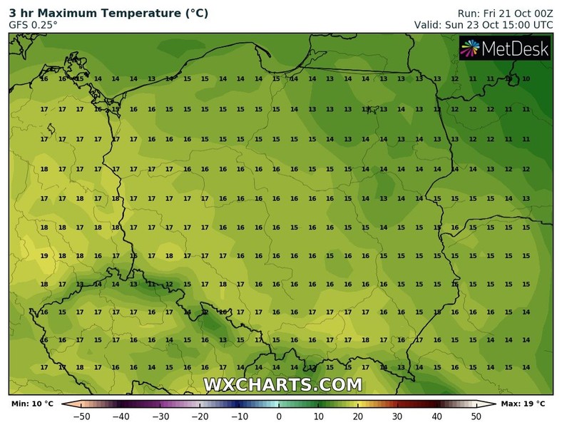 Termometry punktowo pokażą prawie 20 st. C