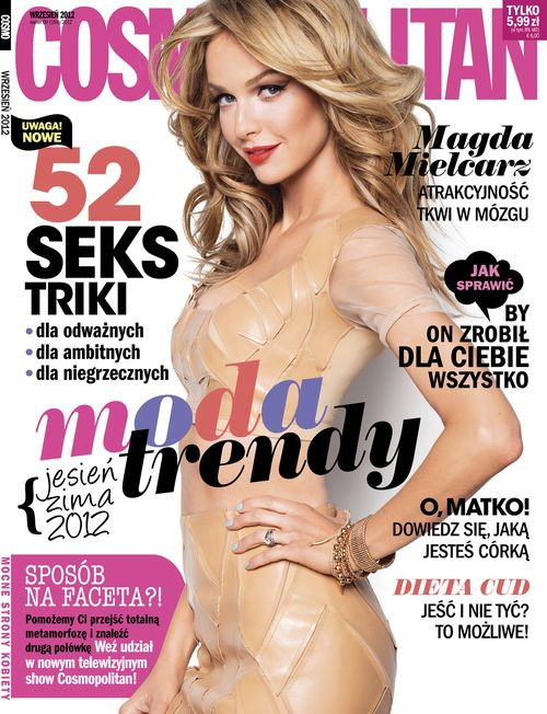 Magda Mielcarz na okładce Cosmopolitan w 2012 r.