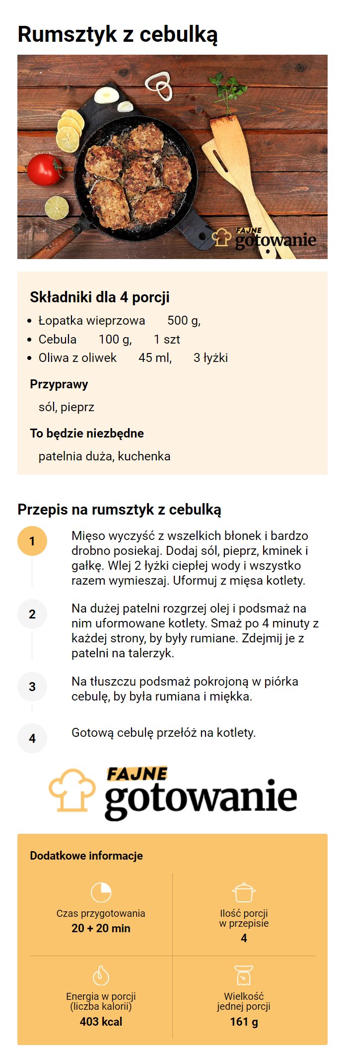 Rumsztyk z cebulką