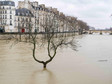 Powódź w Paryżu 8.02.2021, Sekwana wylała - rzeka wezbrała do poziomu 4,35m