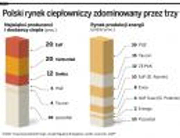 Polski rynek ciepłowniczy zdominowany przez trzy firmy