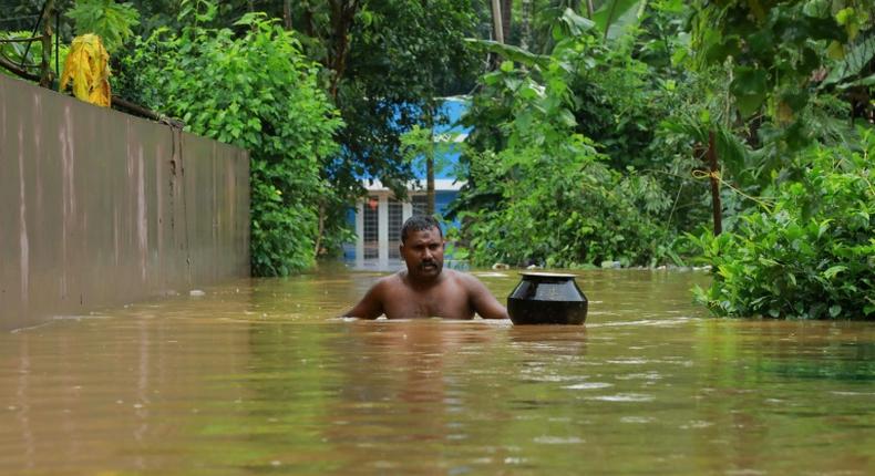 The southern state of Kerala has been hardest hit by the floods, with about 120,000 people in emergency relief camps