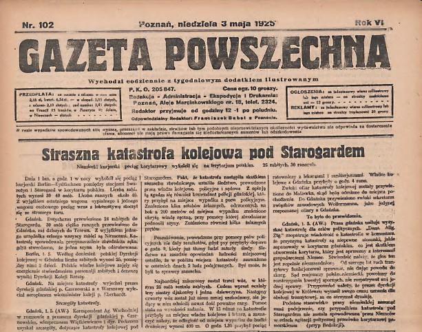 Zamach pod Starogardem to najtragiczniejsze wydarzenie na polskiej kolei 