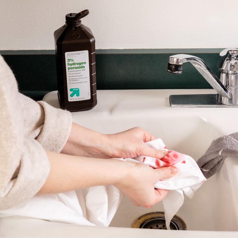 If you notice a blood stain, wash immediately [ApartmentTherapy]