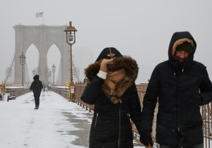 Sneg u Njujorku, Bruklin Bridž 25. januara