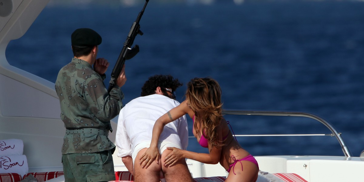 Sacha Baron Cohen i Elisabetta Canalis