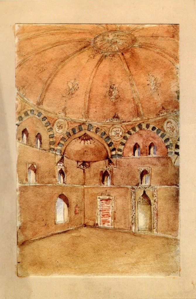 Unutrašnjost Batal džamije, Konstantin Jovanović, oko 1870.