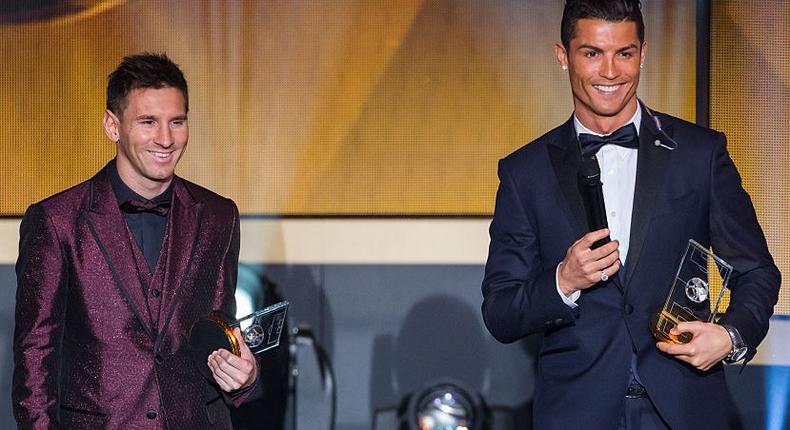 Lionel Messi and Cristiano Ronaldo.