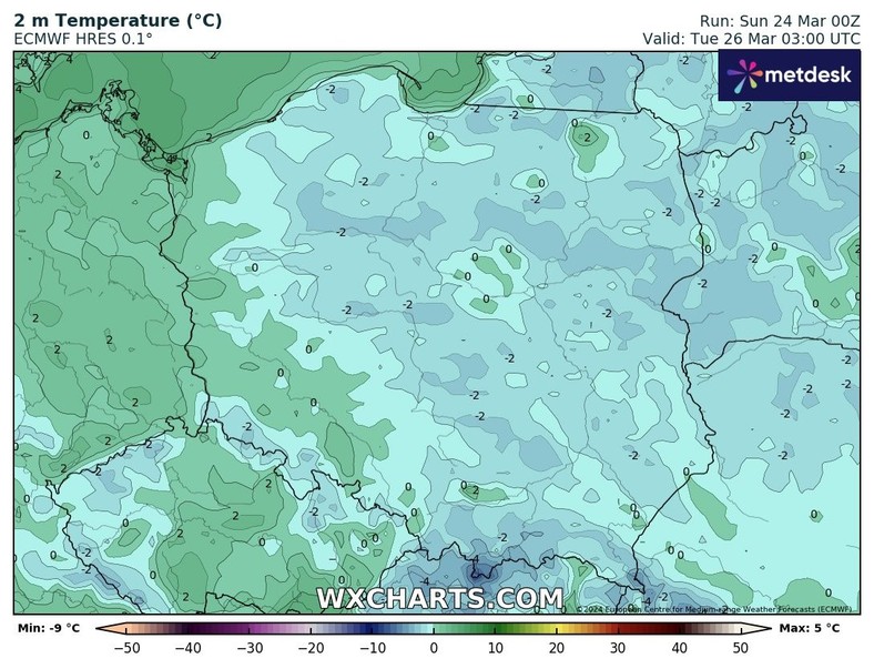 Noc prawie wszędzie przyniesie przymrozki