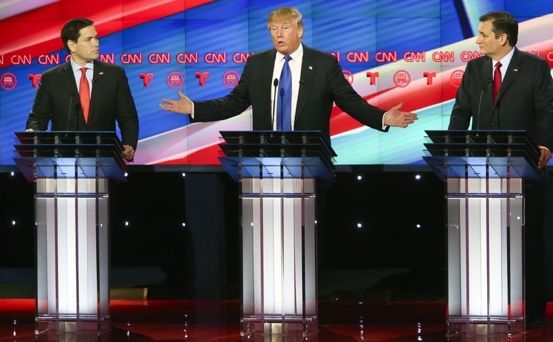 Marco Rubio, Donald Trump i Ted Cruz