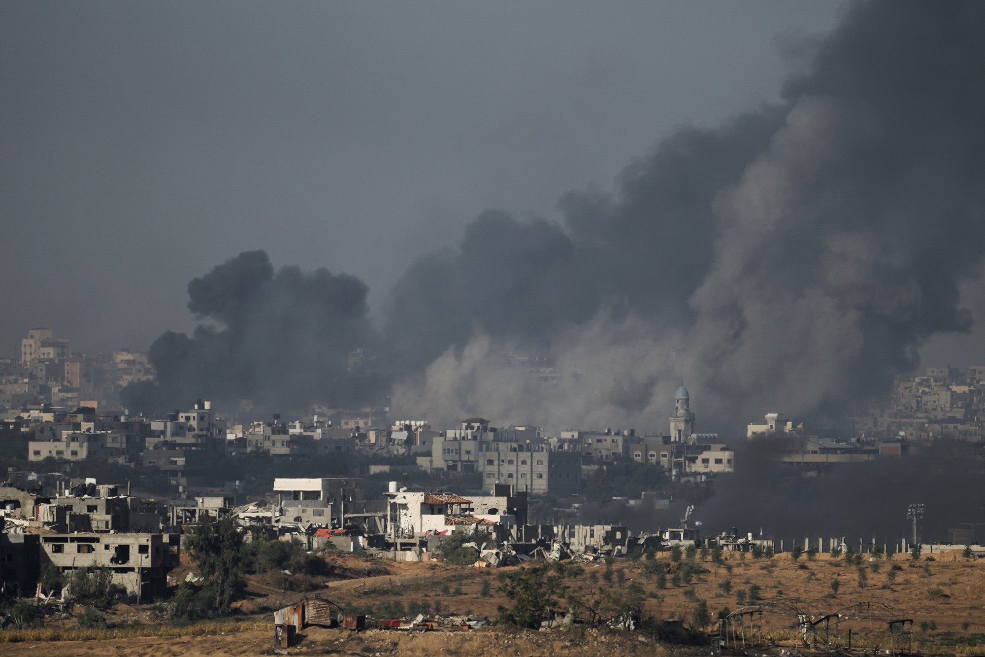 Škody po izraelskom leteckom útoku na pásmo Gazy.