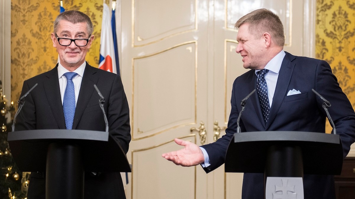 Andrej Babiš a Róbert Fico na archívnej fotografii