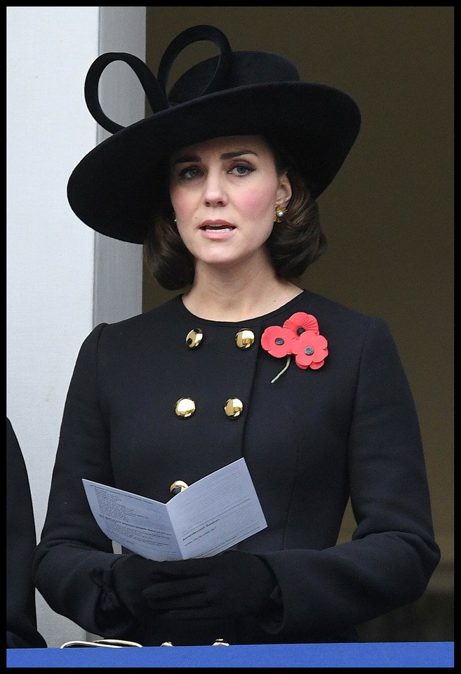 Kate Middleton odczas Remembrance Sunday (Dzień Pamięci) w 2017 r.