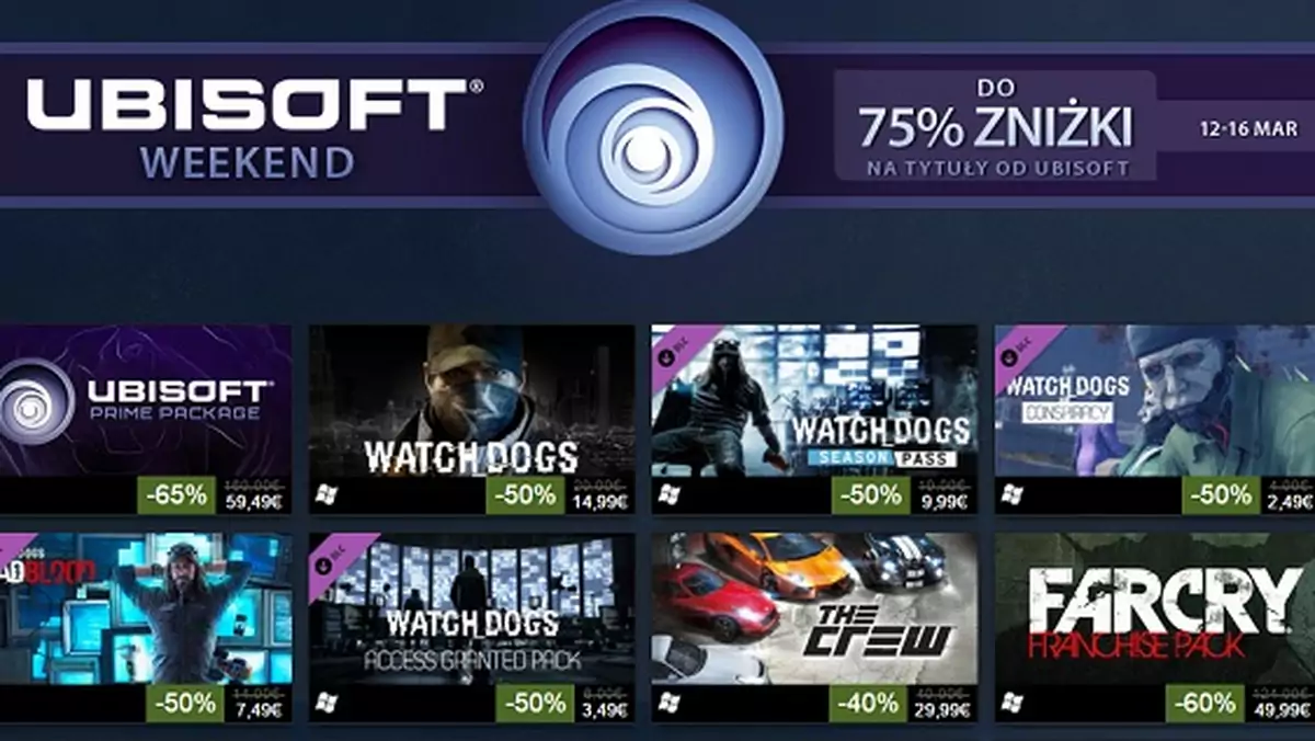 Weekendowa promocja na Steam z grami Ubisoftu